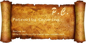 Petrovity Cezarina névjegykártya
